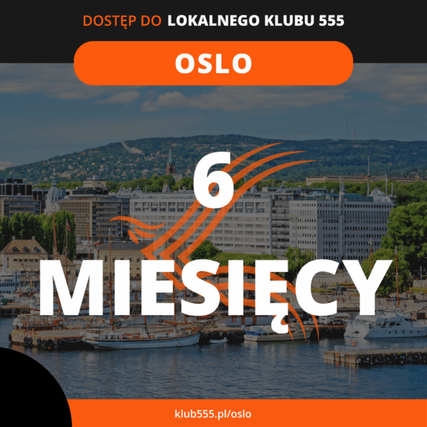 Dostęp do społeczności Lokalnego Klubu 555 Oslo na 6 miesięcy