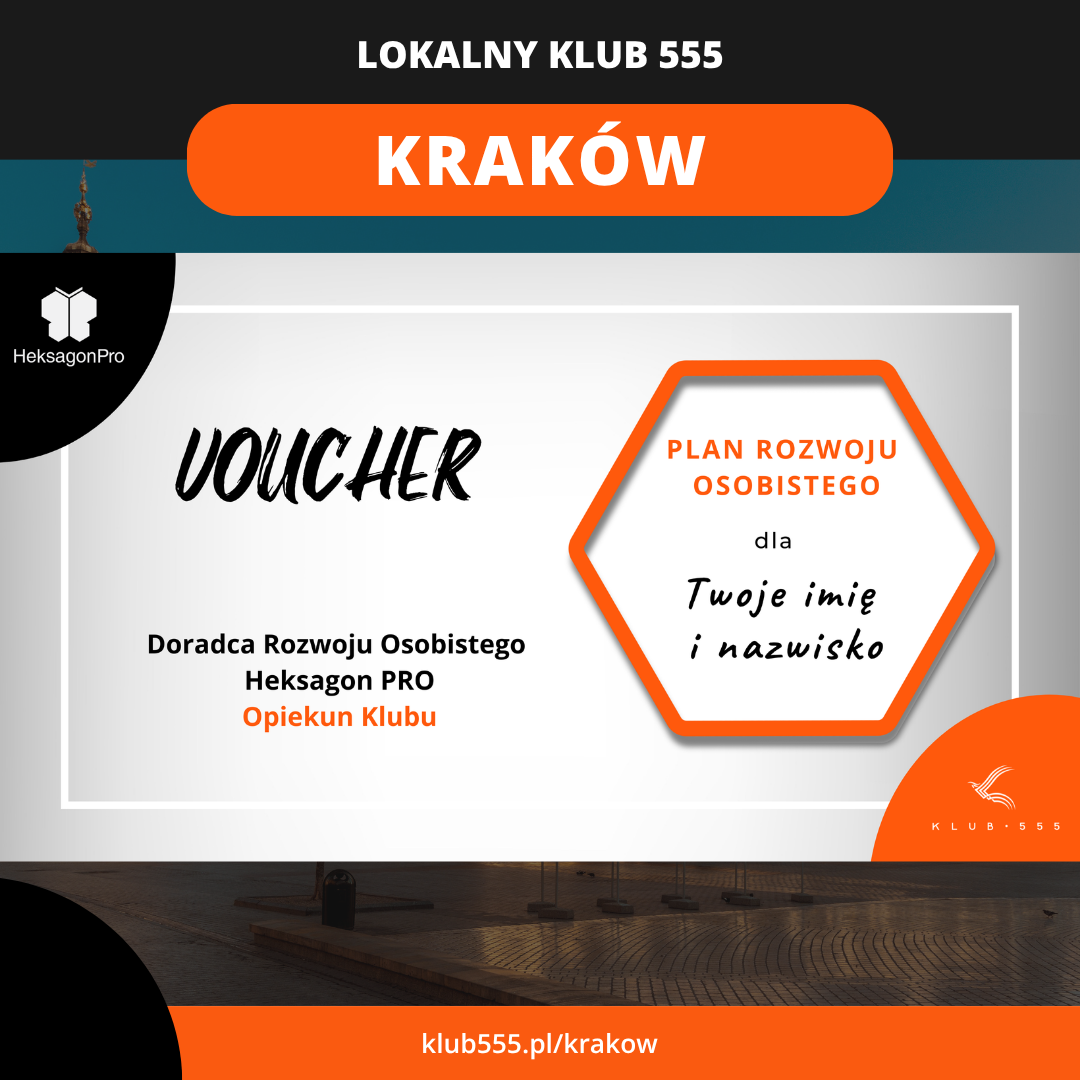Voucher na Plan Rozwoju Osobistego w Lokalnym Klubie 555 Kraków