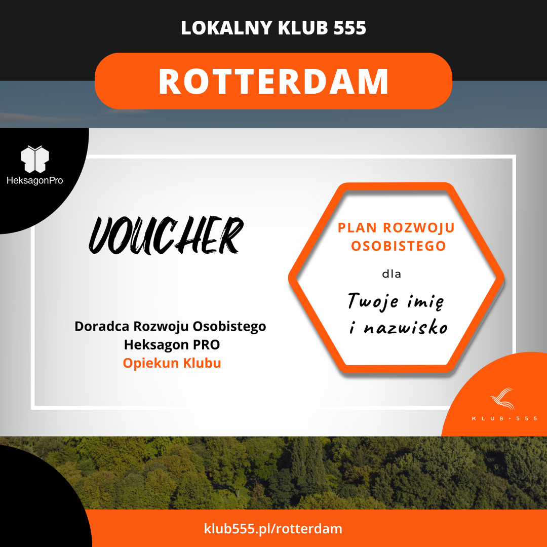 Voucher na Plan Rozwoju Osobistego w Lokalnym Klubie 555 Rotterdam