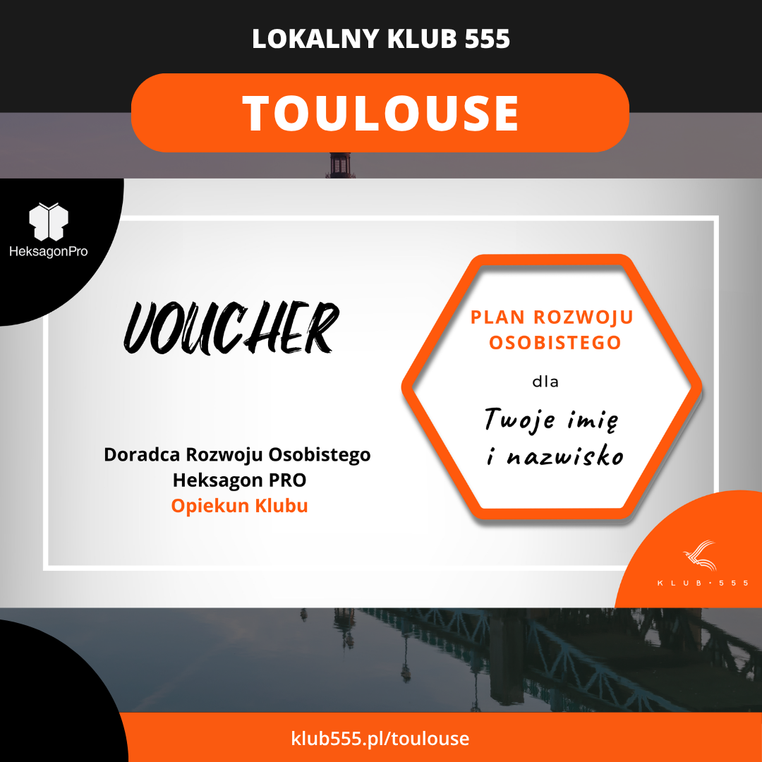 Voucher na Plan Rozwoju Osobistego w Lokalnym Klubie 555 Toulouse
