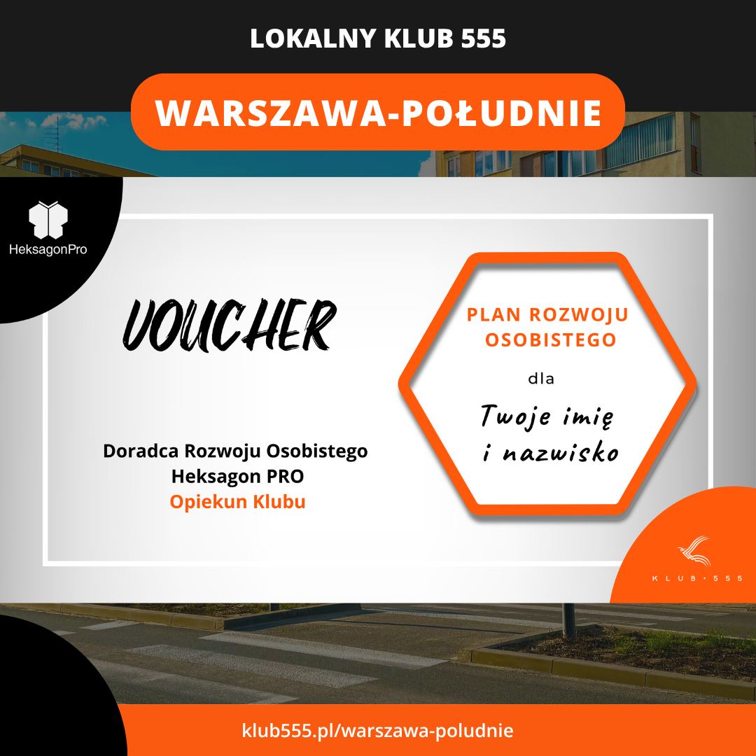Voucher na Plan Rozwoju Osobistego w Lokalnym Klubie 555 Warszawa - Południe