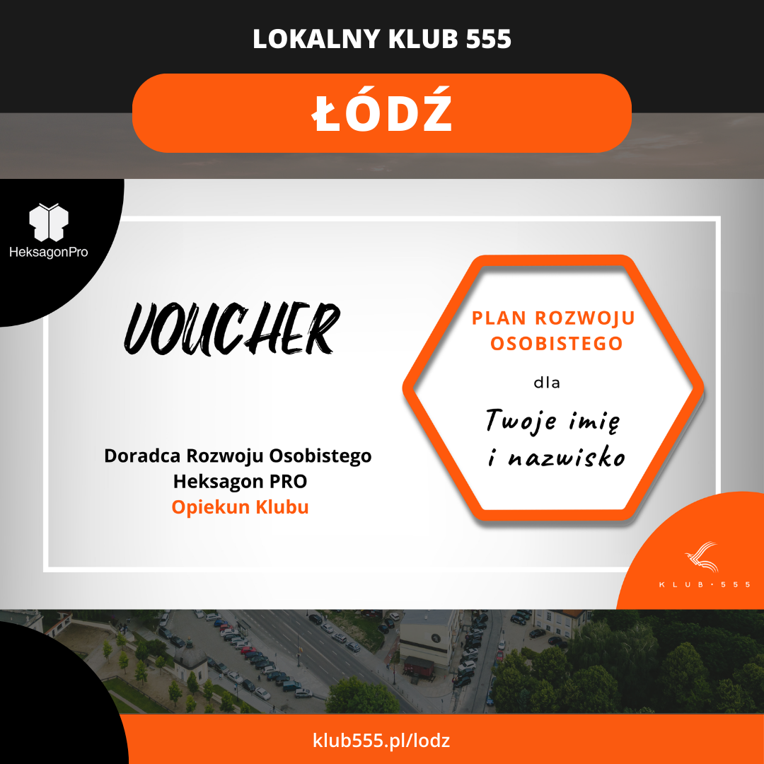 Voucher na Plan Rozwoju Osobistego w Lokalnym Klubie 555 Łódź