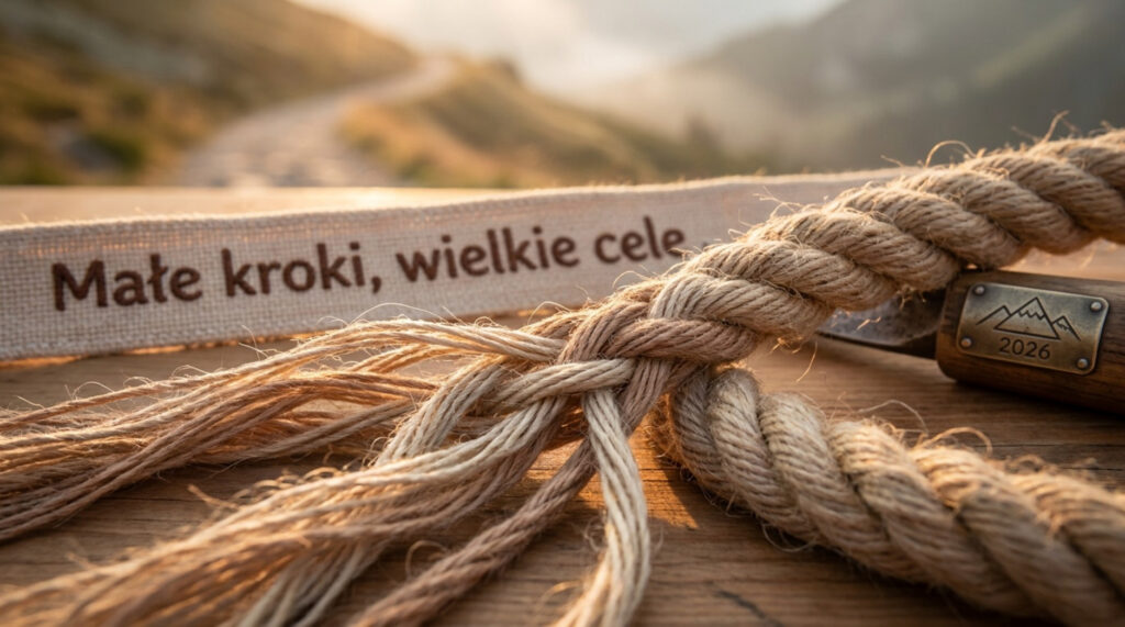 Proces tworzenia mocnej liny od cienkich nitek do solidnego splotu symbolizuje budowanie siły krok po kroku.