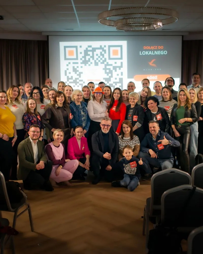 Fryderyk Karzełek podczas wizyty w Lokalnym Klubie 555 Łódź